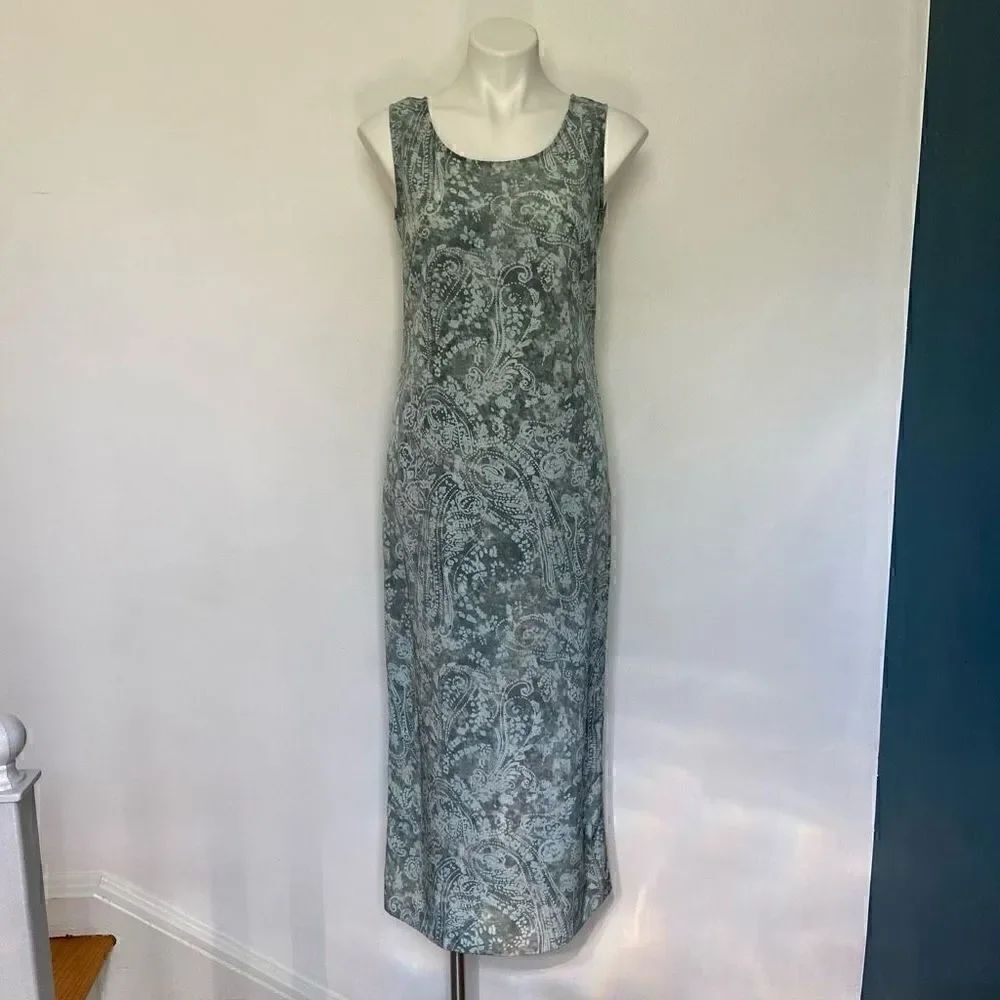 Dress Barn Y2K 90s batik midi dress